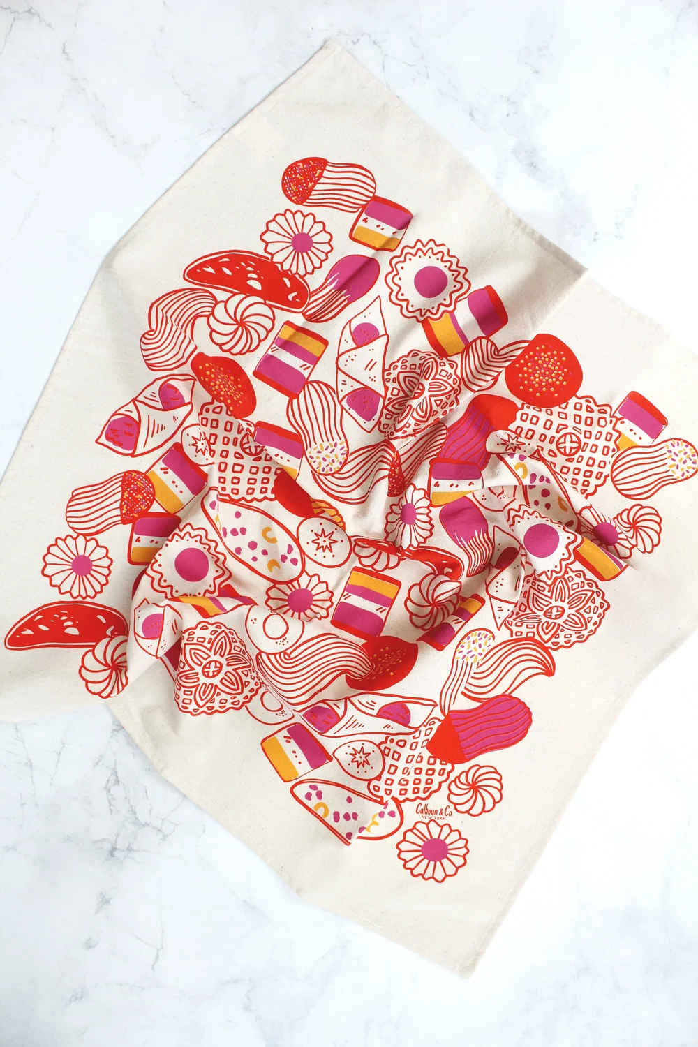 Italian Holiday Cookies Screen Printed Tea Towel — Calhoun & Co.